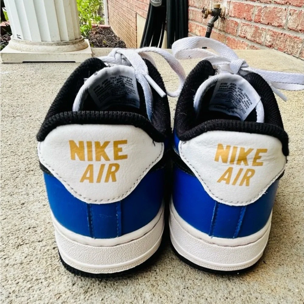 Nike Air Force 1 (aq3778-994) women’s 6.5 white black blue‎ gold